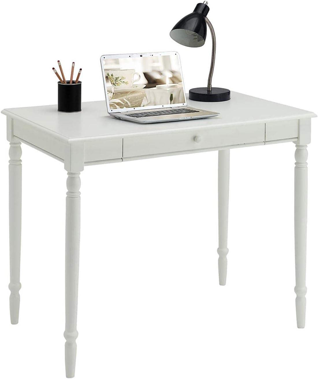 Convenience Concepts French Country 30.50 inches Tall 1 Drawer Desk, White, All Ages