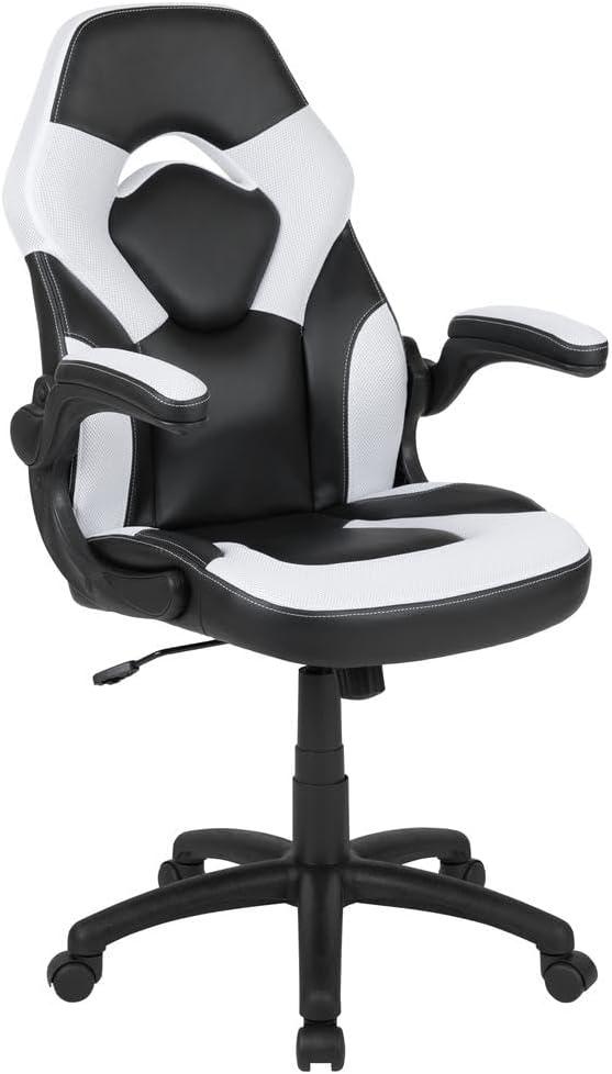 Flash Furniture X10 Gaming Chair Racing Office Ergonomic Computer PC Adjustable Swivel Chair with Flip-up Arms