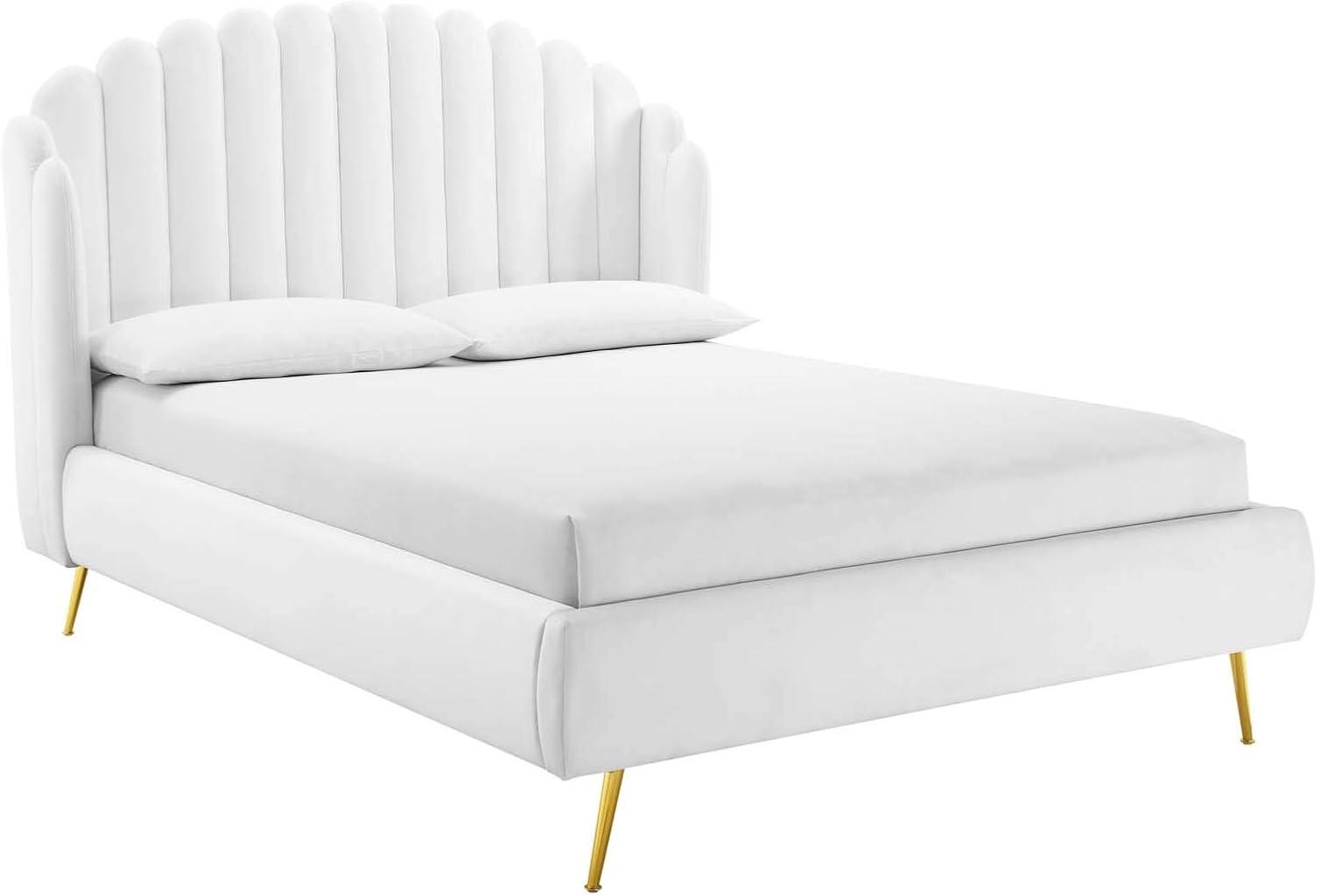 Queen Lana Performance Velvet Wingback Platform Bed - Modway