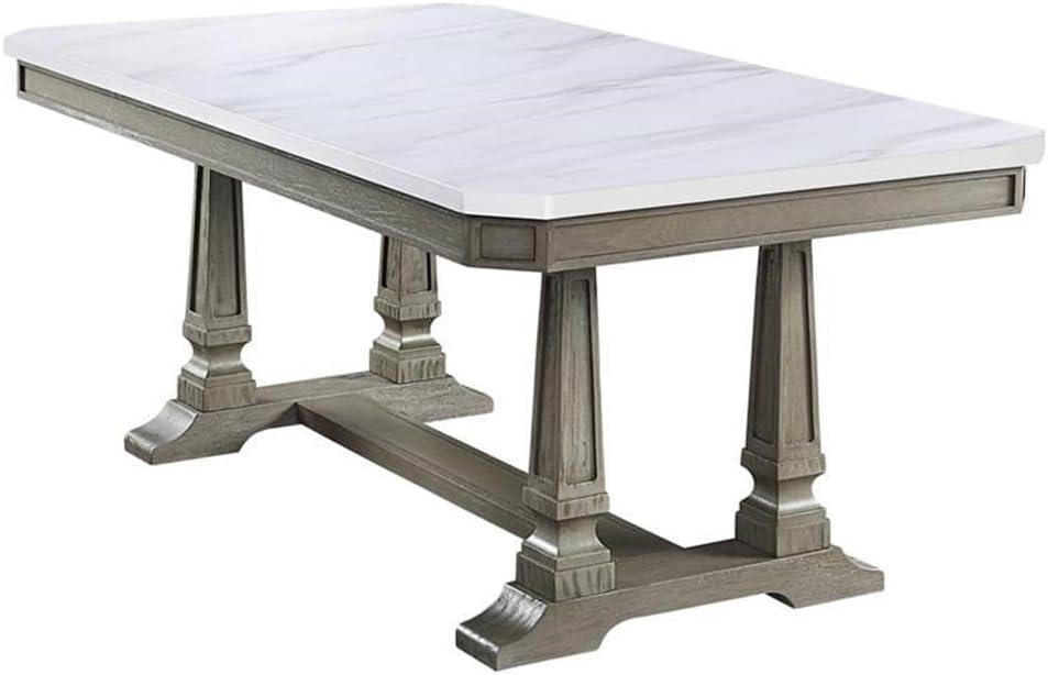 Holdean Faux Marble Top Dining Table