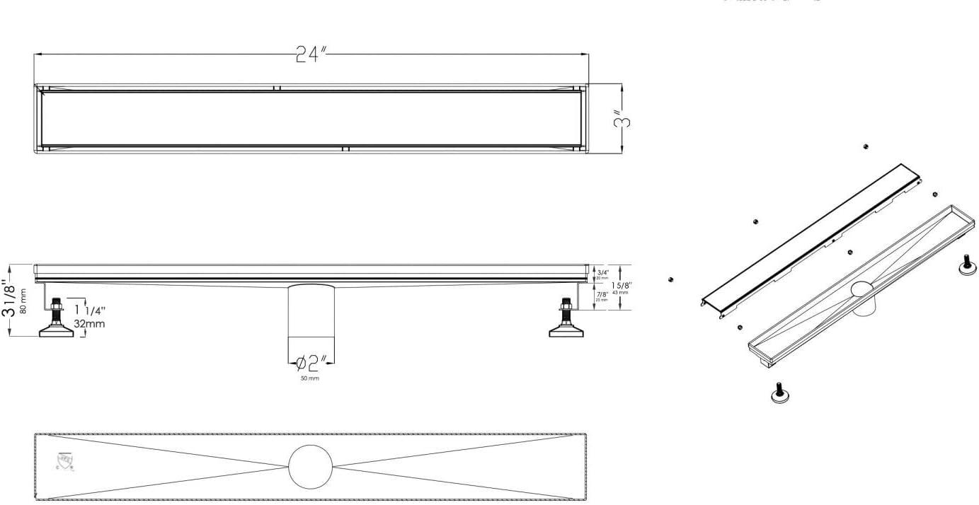 24'' W Linear Grid