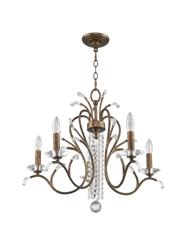 Livex Lighting 51005-91 Serafina 5-Light Chandelier, Brushed Nickel, 22