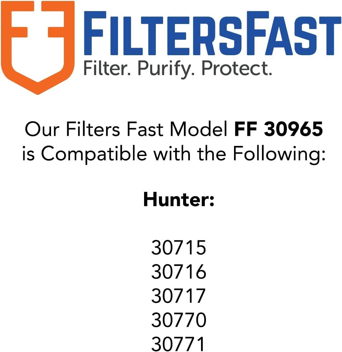 FF 30965 HEPAtech Tower Air Filter Replacement is compatible with the Hunter 30965 QuietFlo HEPA Purifier Filter