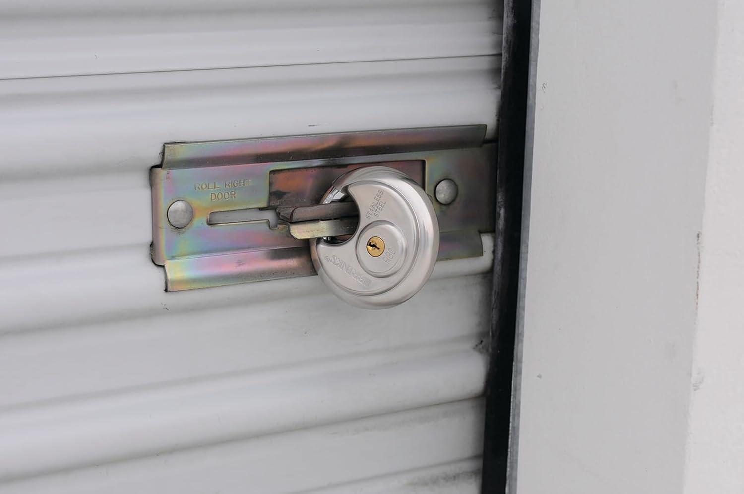 (2 pack) Brinks Commercial Stainless Steel 70mm Keyed Discus Padlock with 5/8in Shackle