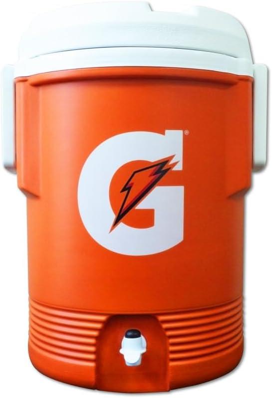 Gatorade 5 Gal Beverage Cooler Plastic, Orange/White