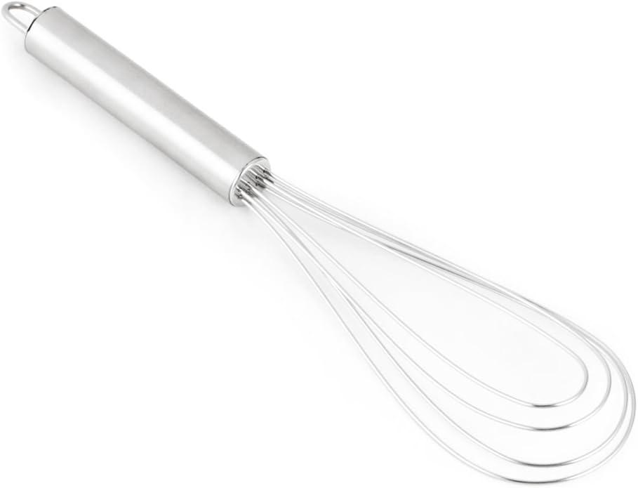 Stainless Steel 10-Inch Flat Roux Whisk