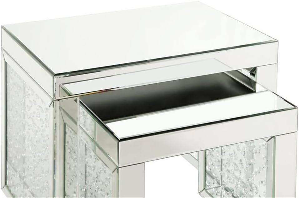 ACME Nysa Rectangular Accent Table in Mirrored