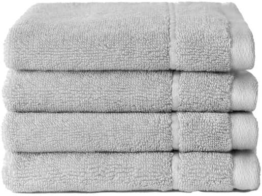 Light Grey Bamboo Cotton Plush Washcloth Set