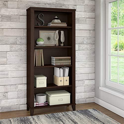 Bush Furniture Somerset Tall 5 Shelf Bookcase, Mocha Cherry