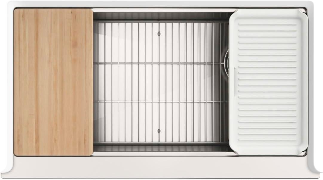 Strive 36" Stainless Steel Farmhouse Undermount Single-Bowl Kitchen Sink