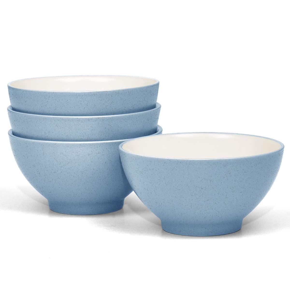 Ice Blue Ceramic Rice Bowls Set of 4