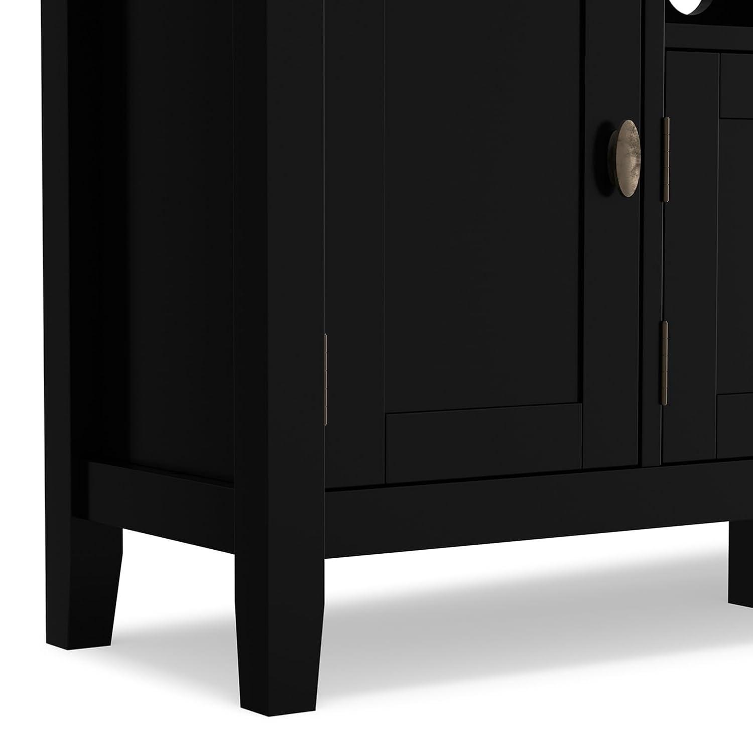 Simpli Home Redmond 72"W Solid Wood TV Stand for TVs up to 80" with Storage Cabinets