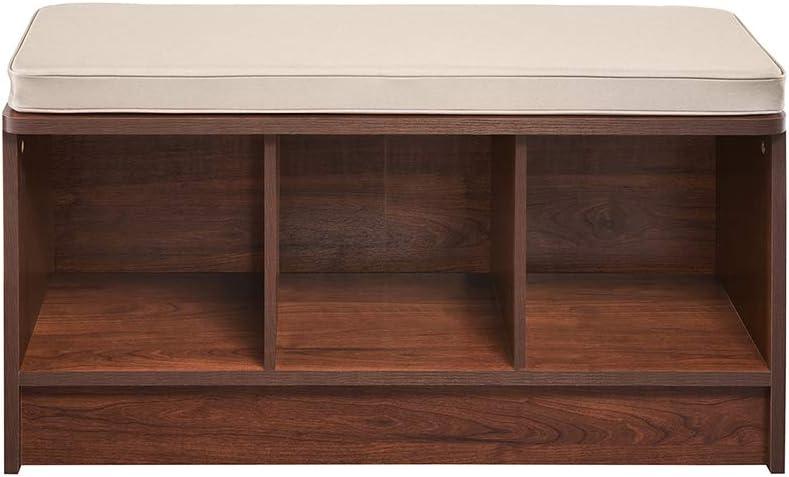 ClosetMaid Cubeicals 3-Cube Storage Bench with Tan Cushion