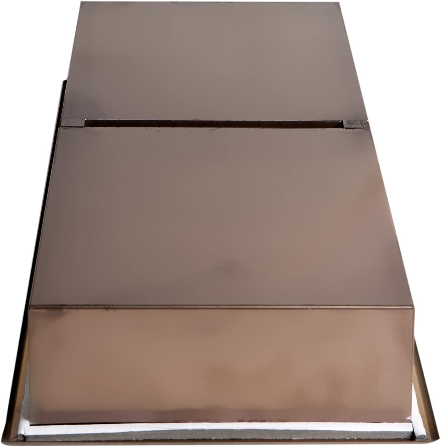 ALFI brand ABNP1224-BC 12" x 24" Brushed Copper PVD Stainless Steel Vertical Double Shelf Shower Niche