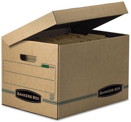 Kraft and Green Medium-Duty Storage Box with Lid