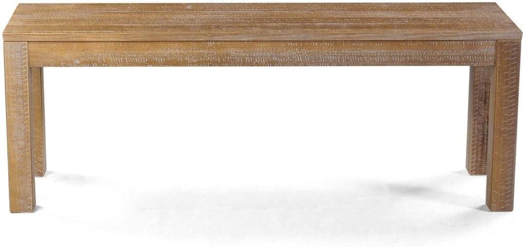 Montauk Driftwood Solid Pine Wood Bench