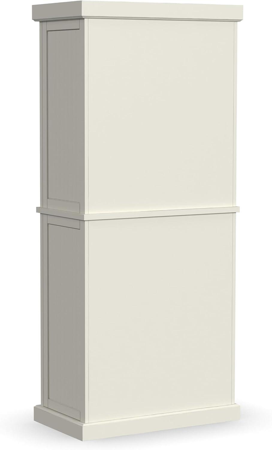 Nantucket Distressed White Wood Kitchen Pantry