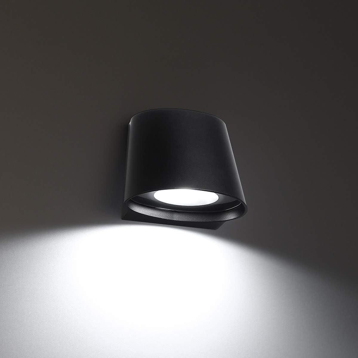 WAC Lighting Mod 7" 1-Light LED Aluminum Indoor and Outdoor Wall Light in Black