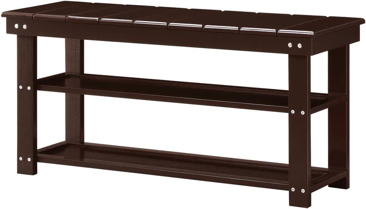 Espresso Oxford 36" Utility Mudroom Bench with Storage