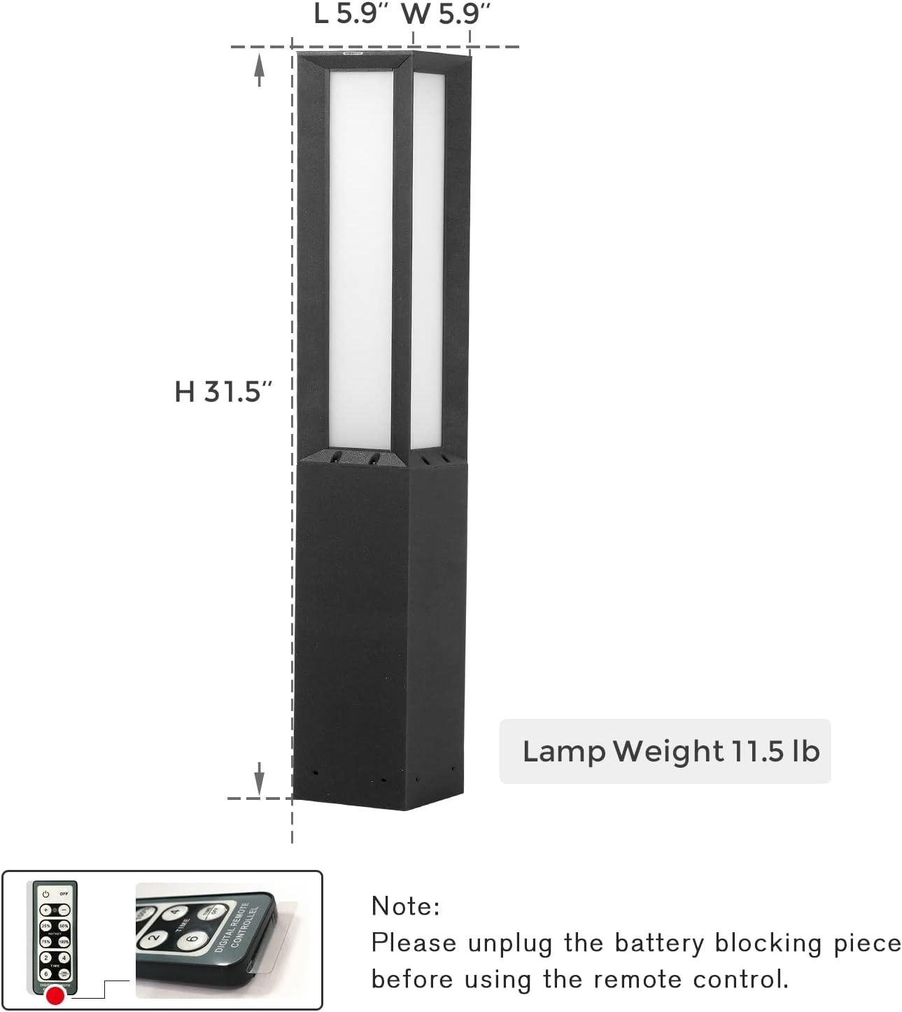 Stainless Steel Solar LED Pathway Light, 32 Inches