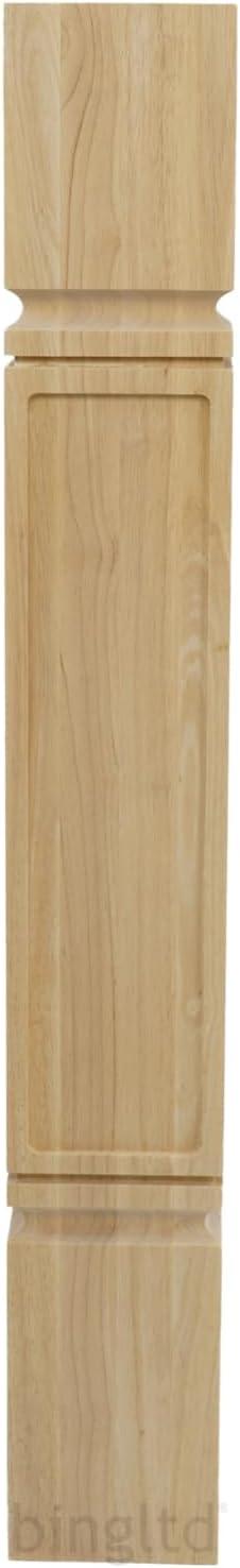 bingltd BingLTD - 36 Inch x 5 Inch Unfinished Rubberwood Post