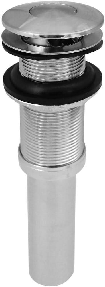 Keeney Decorative Solid Brass Pop-Up Drain for Bathroom Sinks Without Overflow, Chrome