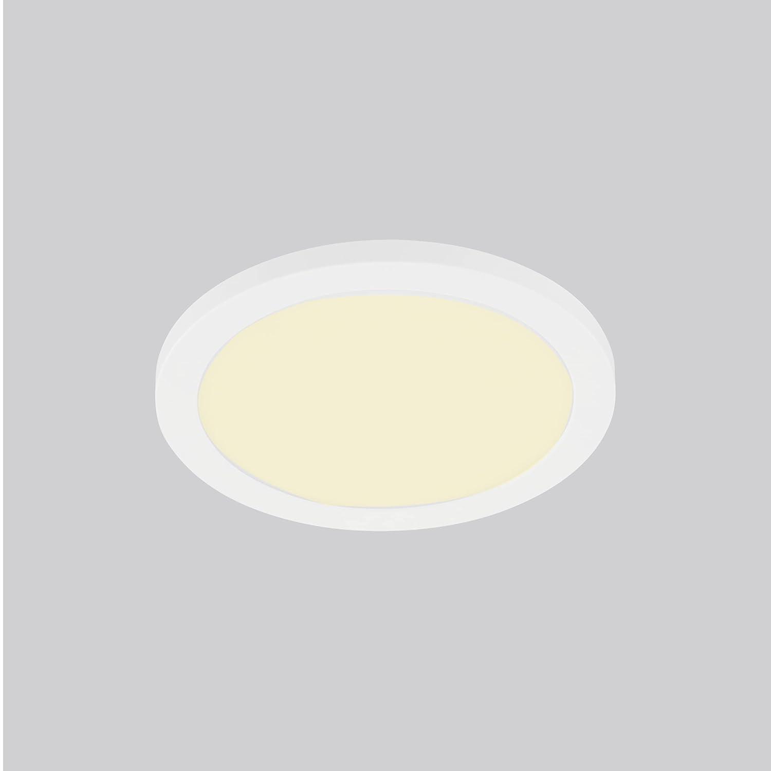 Eglo Trago 9" Contemporary Brushed Nickel LED Flush Mount Light