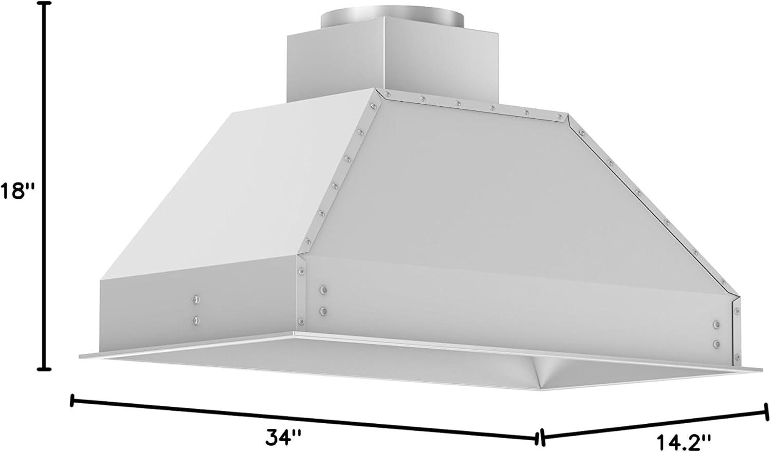 ZLINE ZLINE 34 in. Ducted Wall Mount Range Hood Insert in Outdoor Approved Stainless Steel (698-304-34)