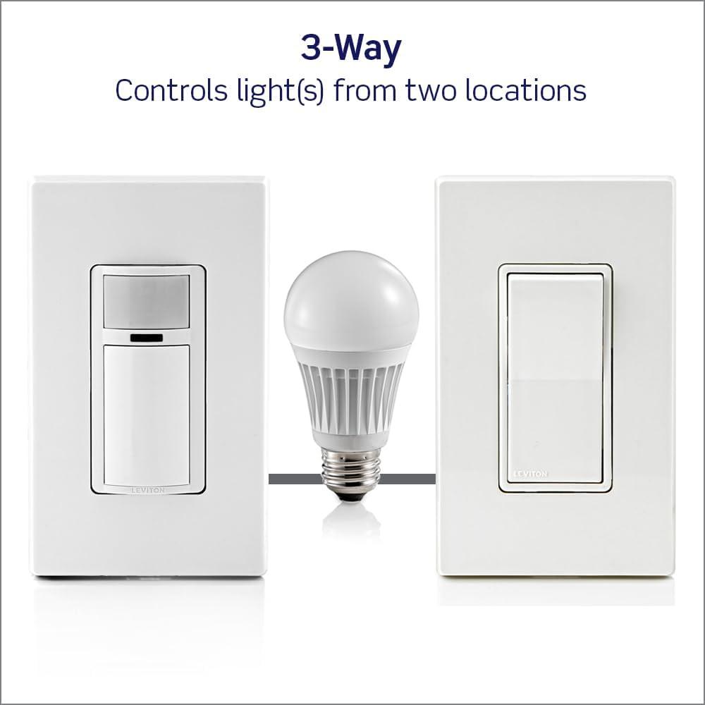 White In-Wall Motion Sensor Light Switch