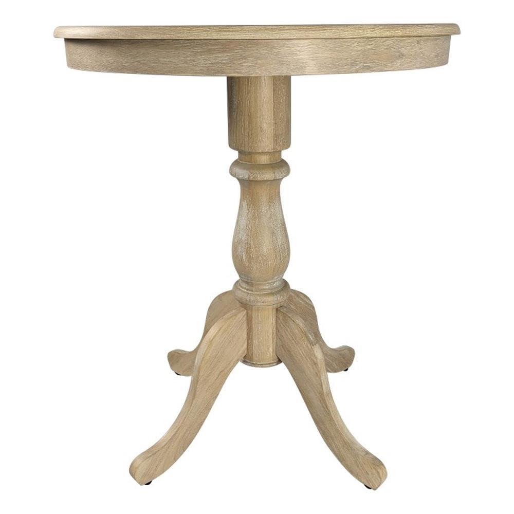Carolina Living 30" Salem Round Pedestal Bar Table Natural Driftwood