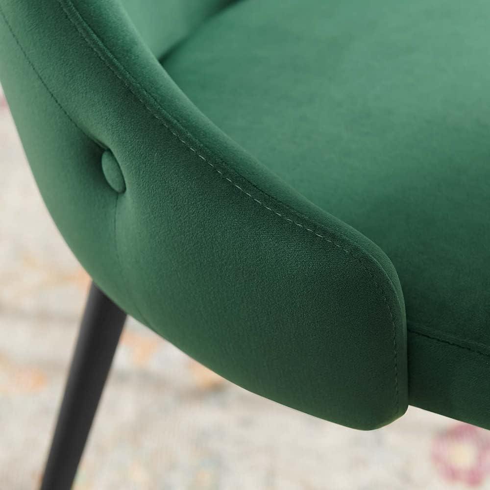 Modway Adorn 17.5" Tufted Performance Velvet Dining Side Chair in Green