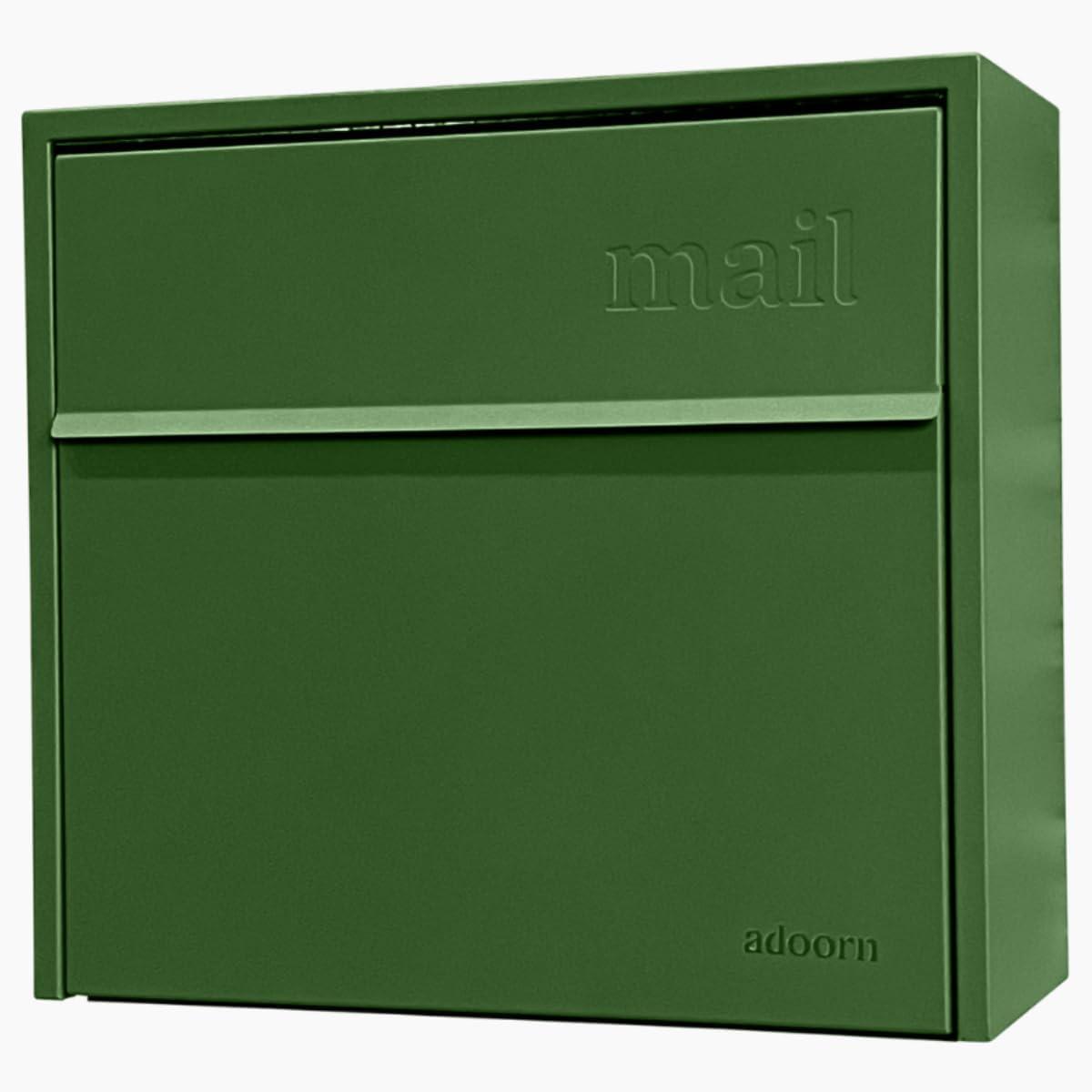 Small Dill Green Lockable Wall Mount Mailbox