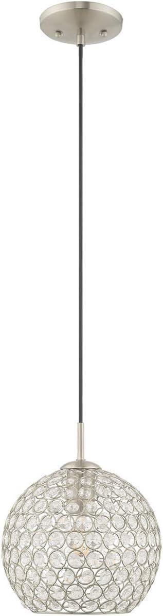 Livex Lighting Cassandra 1 - Light Pendant in  Brushed Nickel