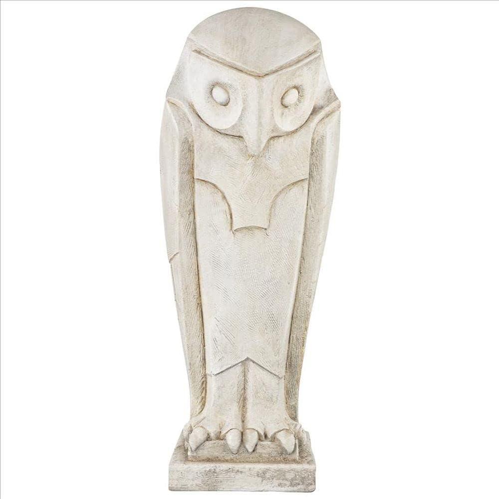 Polar Owl Sentinel Art Deco Garden Statue