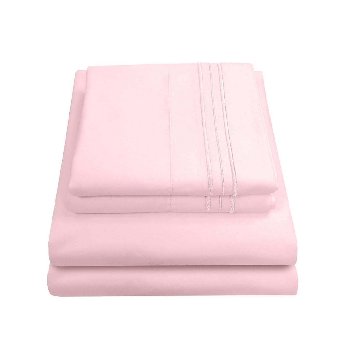 Sweet Home Collection Luxurious Classic Soft Solid 1800 Series Microfiber Sheet Set, Various Colors and Sizes
