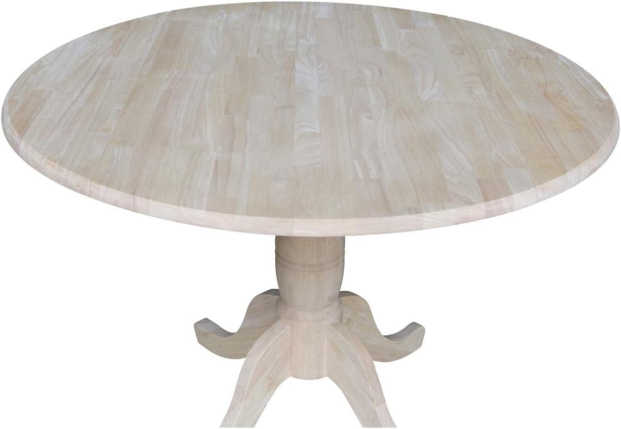 Timothy Round Drop Leaf Table - Unfinished - International Concepts