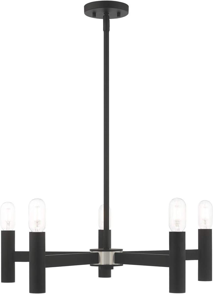 Livex Lighting Copenhagen 5 - Light Chandelier in  Black