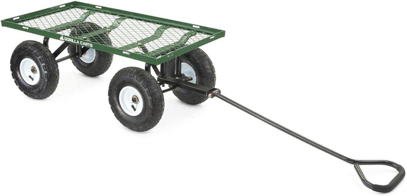 Gorilla Carts GOR400 400-lb. Steel Mesh Garden Cart with 10" Tires