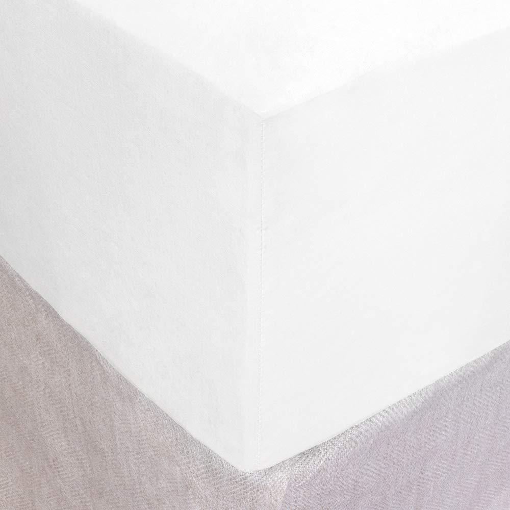 Queen White Cotton Washable Box Spring Cover