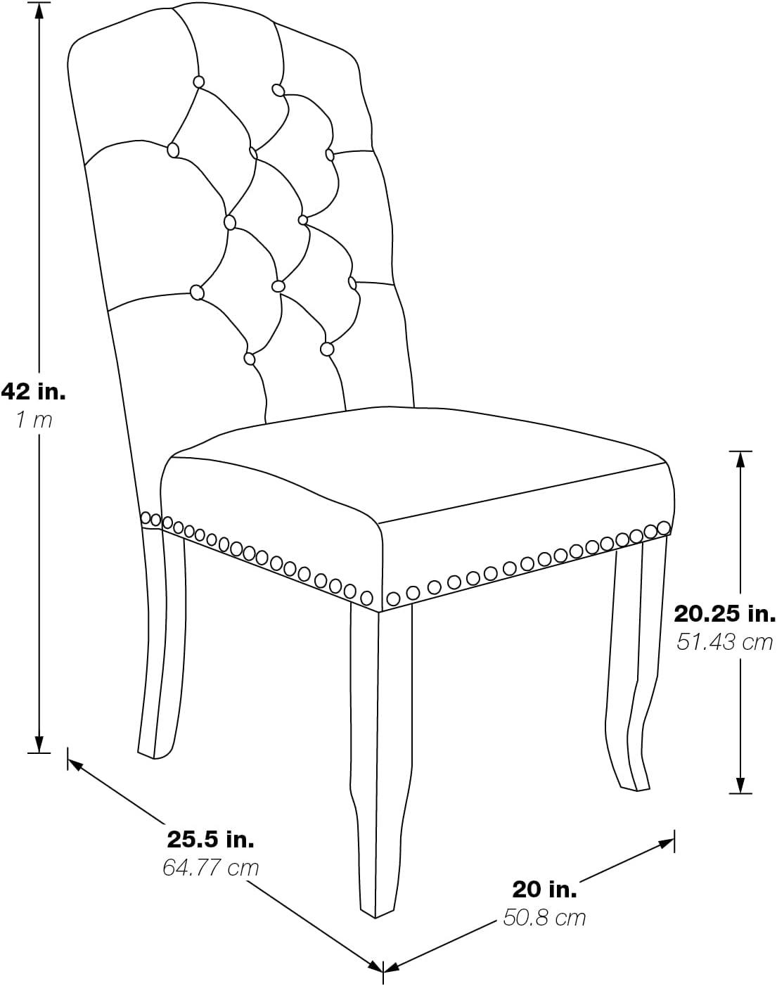 White Upholstered Parsons Side Chair with Wood Legs