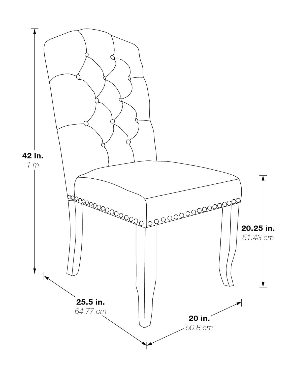 White Upholstered Parsons Side Chair with Wood Legs