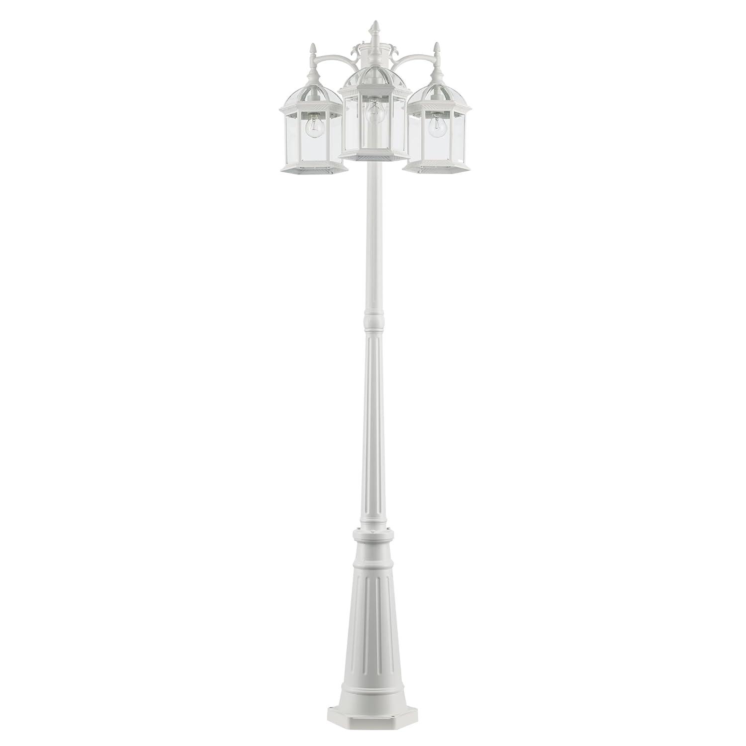 Trans Globe Lighting 4189 3 Light Outdoor Post Lantern - Black