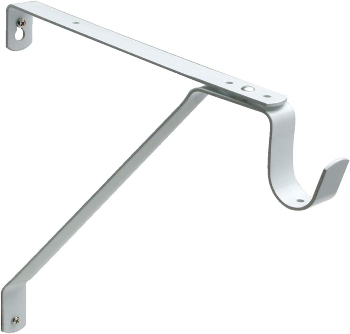 White Heavy Duty Adjustable Shelf and Rod Support Bracket