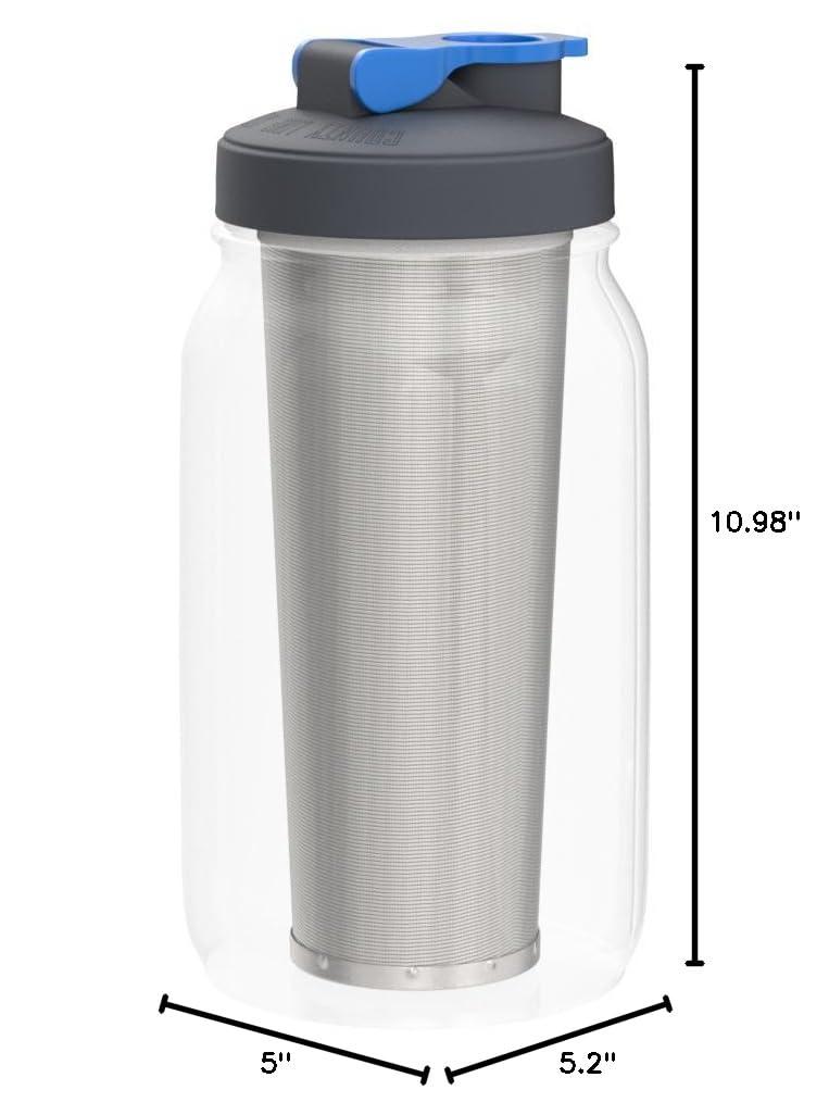 County Line Kitchen Mason Jar Cold Brew Coffee Maker, 2 Quart, with Flip Cap Lid