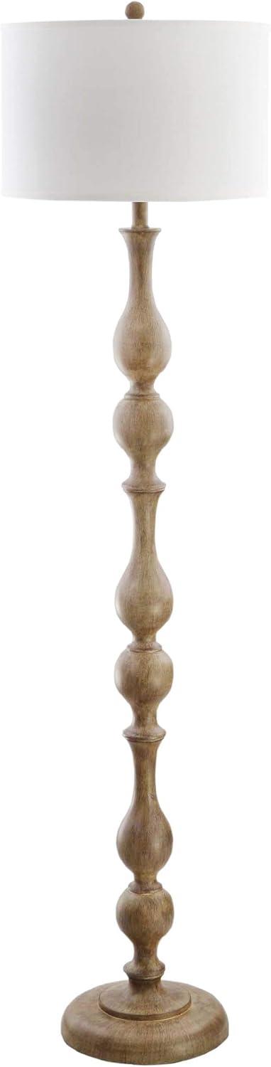 SAFAVIEH Glendora 64 in. High Floor Lamp, Brown Wood