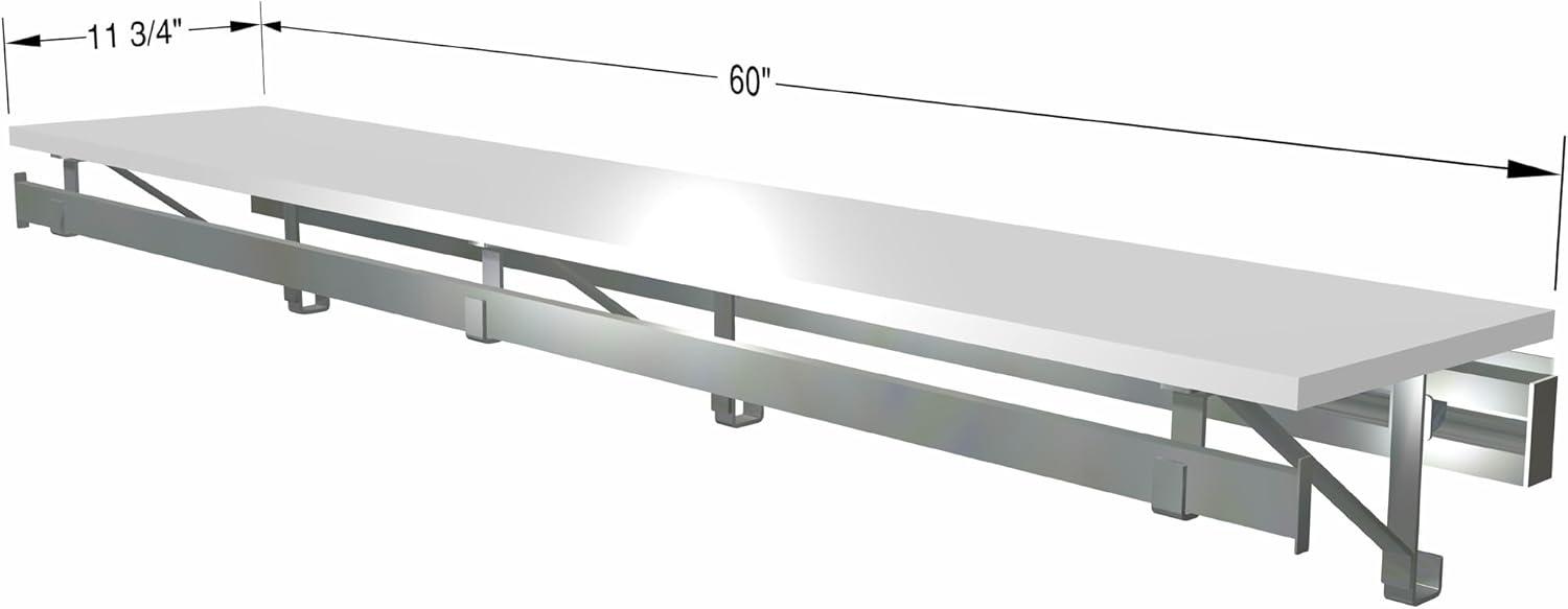 Arrange a Space Closet Hang Rod with Shelf 60in. White