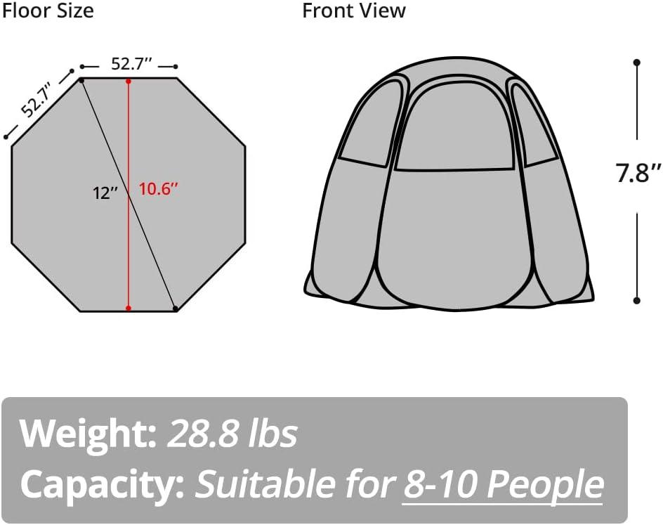 Beige 12' x 12' Fiberglass Pop-Up Vendor Tent