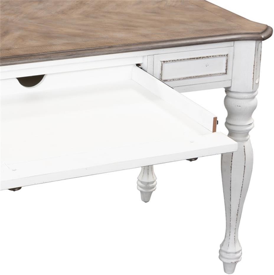 Magnolia Manor White Lift Top Writing Desk