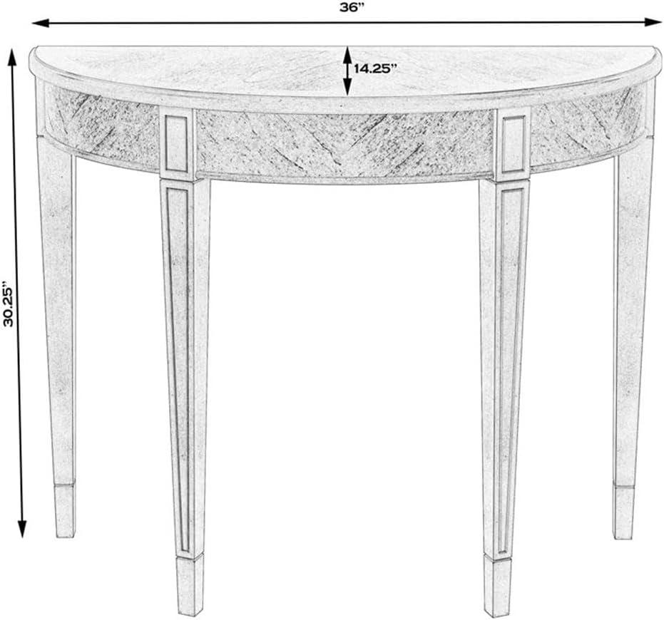 Butler Specialty Company Hampton Burl Demilune 36" Console Table - Light Brown