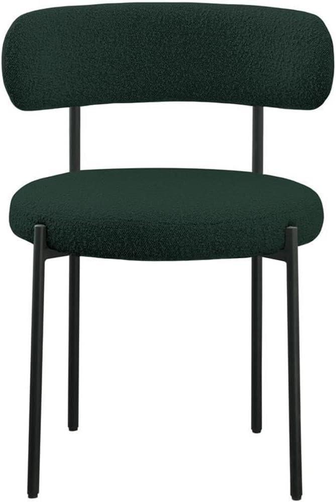 Meridian Furniture Beacon Green Boucle Fabric Dining Chair